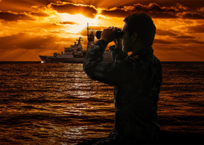 Australian Navy at Sea photo compositing